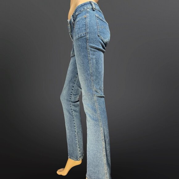 Y2K Low Rise Bootcut Jeans Medium Wash Size S Fits 25 Waist 2000s - Picture 6 of 9